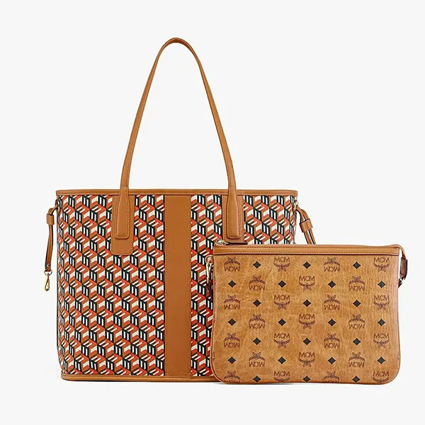 Túi Xách Nữ MCM Reversible Liz Shopper Cognac Màu Nâu - Túi xách - Vua Hàng Hiệu