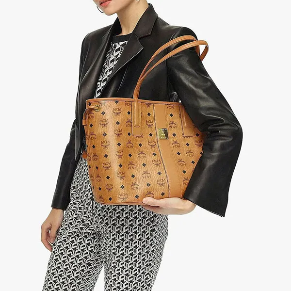 Túi Xách Nữ MCM Reversible Liz Shopper Cognac Màu Nâu - Túi xách - Vua Hàng Hiệu