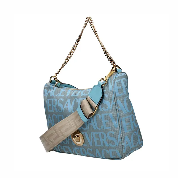 Túi Xách Nữ Versace Crossbody Bags Women Fabric Heavenly Màu Xanh Xám
