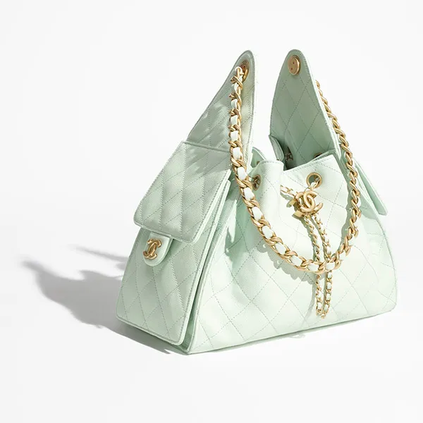 Túi Xách Tay Nữ Chanel 25 Small Handbag Grained Light Green Màu Xanh Green - Túi xách - Vua Hàng Hiệu