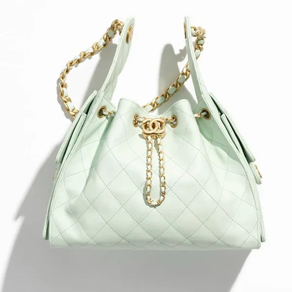 Túi Xách Tay Nữ Chanel 25 Small Handbag Grained Light Green Màu Xanh Green - Túi xách - Vua Hàng Hiệu