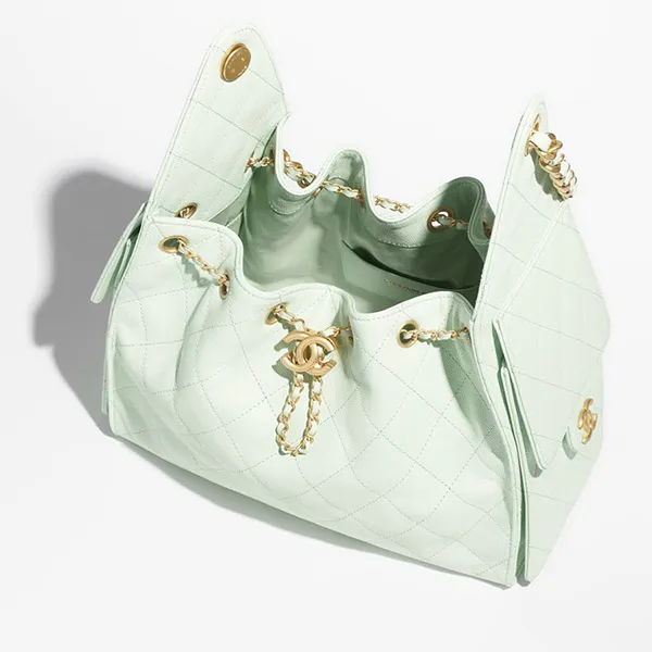 Túi Xách Tay Nữ Chanel 25 Small Handbag Grained Light Green Màu Xanh Green - Túi xách - Vua Hàng Hiệu
