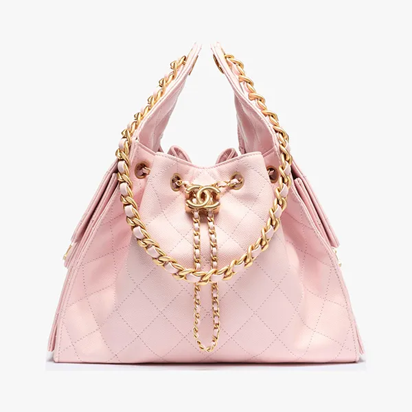Túi Xách Tay Nữ Chanel 25 Small Handbag Grained Light Pink Màu Hồng Nhạt - Túi xách - Vua Hàng Hiệu