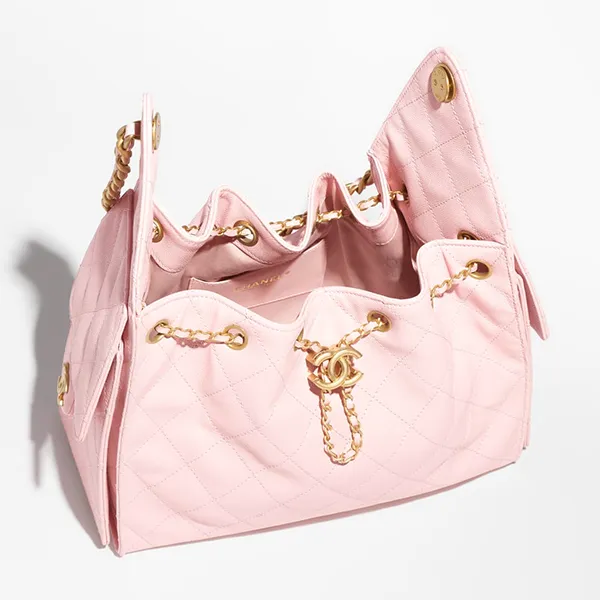 Túi Xách Tay Nữ Chanel 25 Small Handbag Grained Light Pink Màu Hồng Nhạt - Túi xách - Vua Hàng Hiệu
