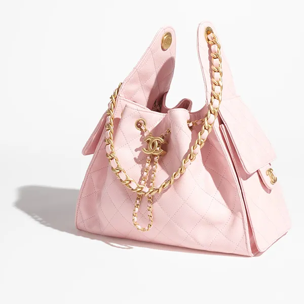 Túi Xách Tay Nữ Chanel 25 Small Handbag Grained Light Pink Màu Hồng Nhạt - Túi xách - Vua Hàng Hiệu