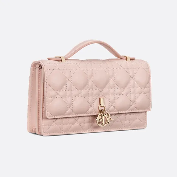 Túi Xách Tay Nữ Dior My Dior Mini Bag Powder Pink Cannage Lambskin S0980ONMJ_M413 Màu Hồng - Túi xách - Vua Hàng Hiệu