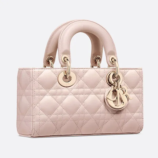 Túi Xách Tay Nữ Dior Small Lady D-Joy Bag M0613ONGE_M413 Màu Hồng Nhạt