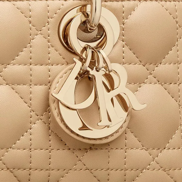 Túi Xách Tay Nữ Dior Small Lady D-Joy Bag M0613ONGE_M55U Màu Be - Túi xách - Vua Hàng Hiệu