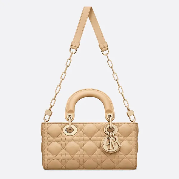 Túi Xách Tay Nữ Dior Small Lady D-Joy Bag M0613ONGE_M55U Màu Be - Túi xách - Vua Hàng Hiệu