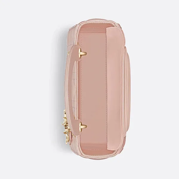 Túi Xách Tay Nữ Dior Small Lady Dior Bag Powder Pink Cannage Lambskin M0618ONGE_M413 Màu Hồng - Túi xách - Vua Hàng Hiệu