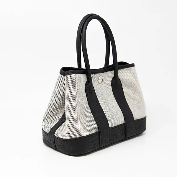 Túi Xách Tay Nữ Hermès Neo Mini Garden Party Bag Màu Đen Xám