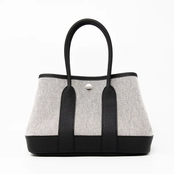Túi Xách Tay Nữ Hermès Neo Mini Garden Party Bag Màu Đen Xám