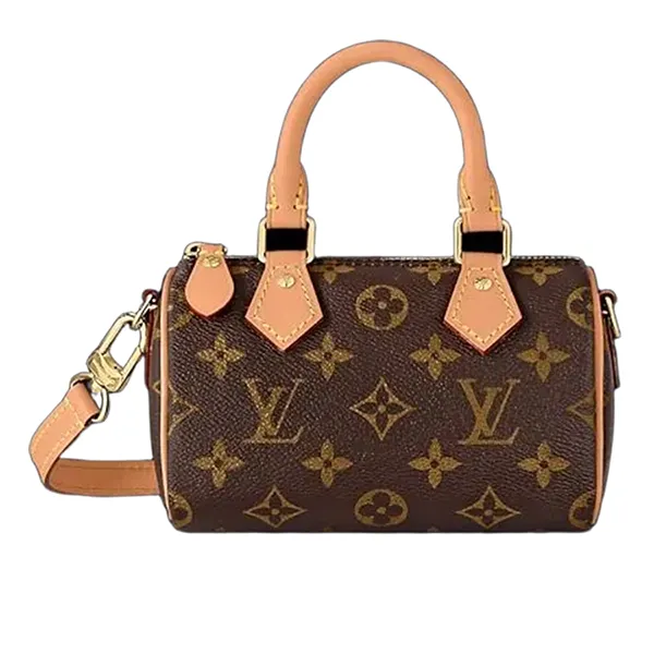 Túi Xách Tay Nữ Louis Vuitton LV Nano Speedy M81085 Màu Nâu - Túi xách - Vua Hàng Hiệu