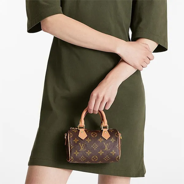 Túi Xách Tay Nữ Louis Vuitton LV Nano Speedy M81085 Màu Nâu - Túi xách - Vua Hàng Hiệu