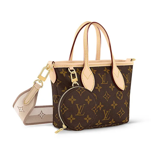 Túi Xách Tay Nữ Louis Vuitton LV Neverfull BB Bag M46705 Màu Nâu Đen - Túi xách - Vua Hàng Hiệu