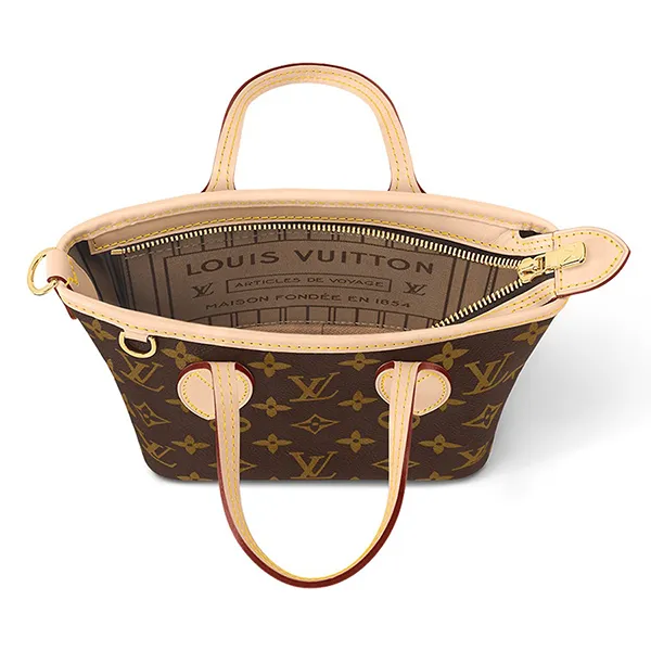 Túi Xách Tay Nữ Louis Vuitton LV Neverfull BB Bag M46705 Màu Nâu Đen - Túi xách - Vua Hàng Hiệu