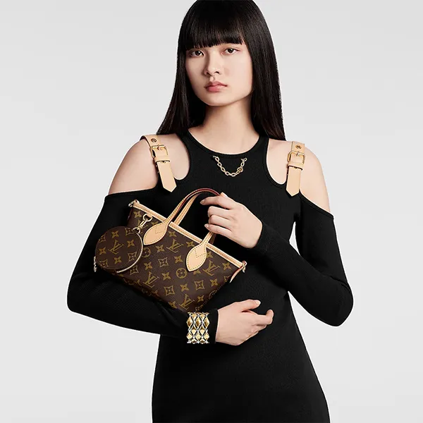 Túi Xách Tay Nữ Louis Vuitton LV Neverfull BB Bag M46705 Màu Nâu Đen - Túi xách - Vua Hàng Hiệu
