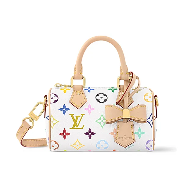 Túi Xách Tay Nữ Louis Vuitton LV X TM Nano Speedy M13391 Màu Trắng Hoạ Tiết - Túi xách - Vua Hàng Hiệu