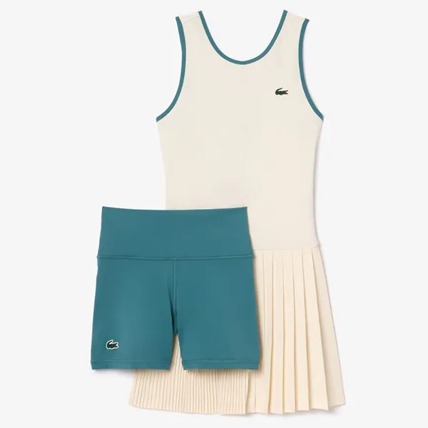 Váy Pickleball/ Tenis Lacoste Ultra Dry Golf Dress With Removable Liner EF7451 51 IV9 Màu Be Size 34 - Pickleball - Vua Hàng Hiệu
