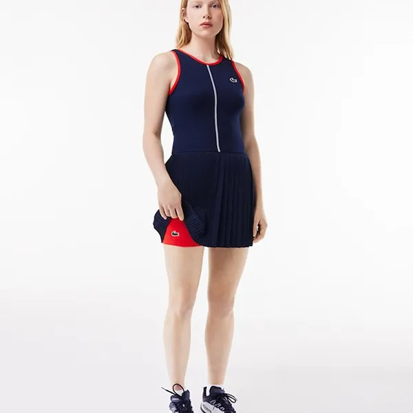 Váy Pickleball/ Tenis Lacoste Ultra Dry Golf Dress With Removable Liner EF7451 52 7PE Màu Xanh Navy Size 34