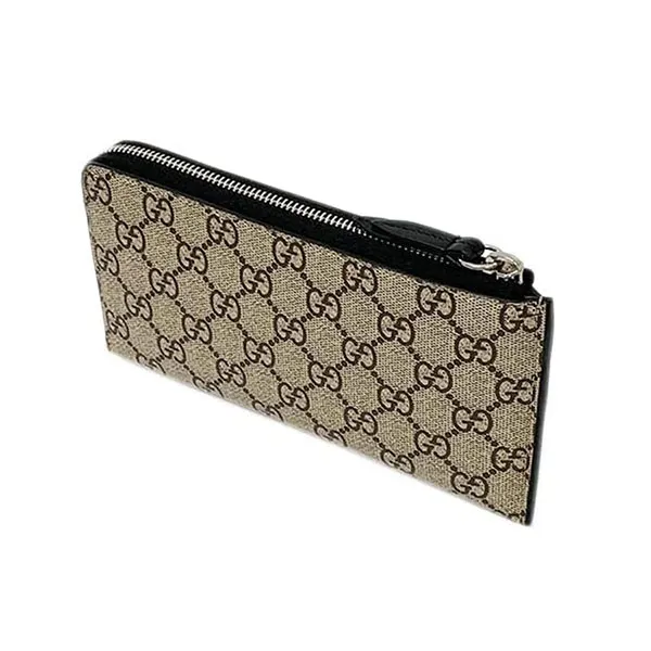 Ví Gucci 575364 K561N GG Supreme Snake Print L-shaped Zipper Long Wallet Màu Be - Túi xách - Vua Hàng Hiệu