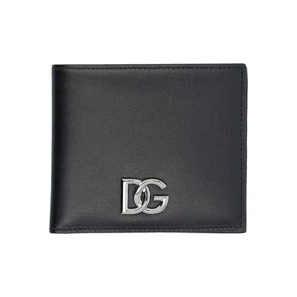 Ví Nam Dolce & Gabbana D&G Black Metal Logo Wallet Màu Đen - Túi xách - Vua Hàng Hiệu