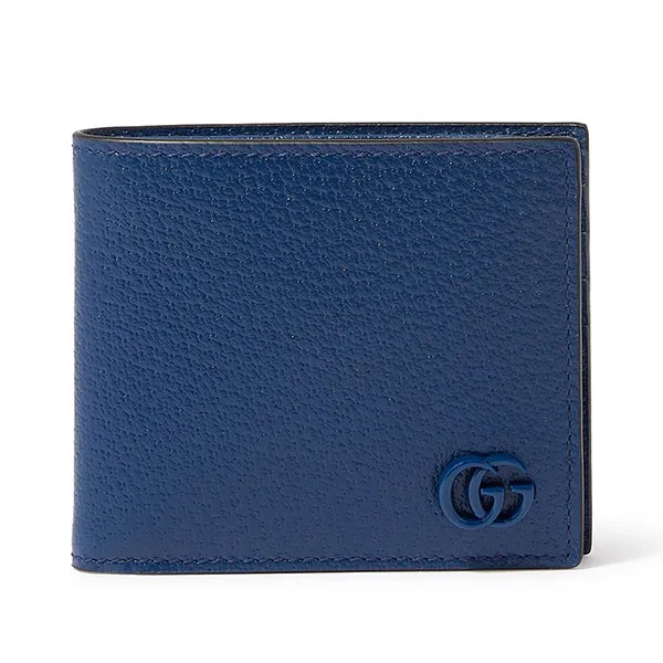 Ví Nam Gucci Marmont Bi Fold Wallet Màu Xanh Navy - Túi xách - Vua Hàng Hiệu
