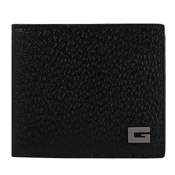 Ví Nam Gucci Textured G Logo Leather Short Wallet 739358 Màu Đen Xám - Túi xách - Vua Hàng Hiệu
