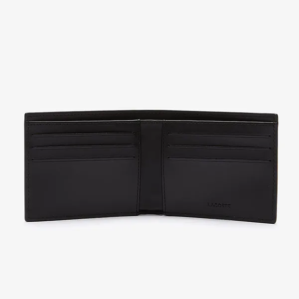 Ví Nam Lacoste The Blend Small Monogram Wallet NH3697LX H45 Màu Đen