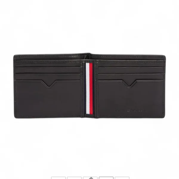 Ví Nam Tommy Hilfiger Leather Wallet AM0AM13027_NEBDS Màu Đen - Túi xách - Vua Hàng Hiệu