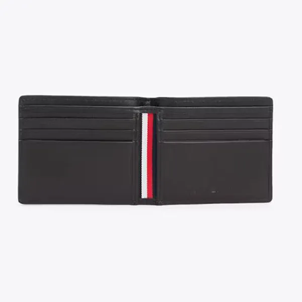 Ví Nam Tommy Hilfiger Leather Wallet AM0AM13031_NEBDS Màu Đen