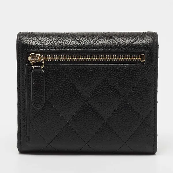 Ví Nữ Chanel Black Quilted Caviar Leather Classic Wallet Màu Đen - Túi xách - Vua Hàng Hiệu
