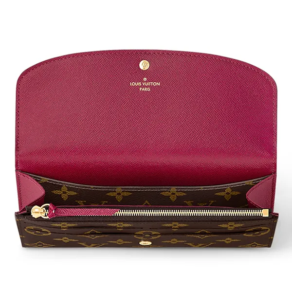 Ví Nữ Louis Vuitton LV Emilie Monogram Wallet Fuchsia M60697 Màu Nâu - Túi xách - Vua Hàng Hiệu