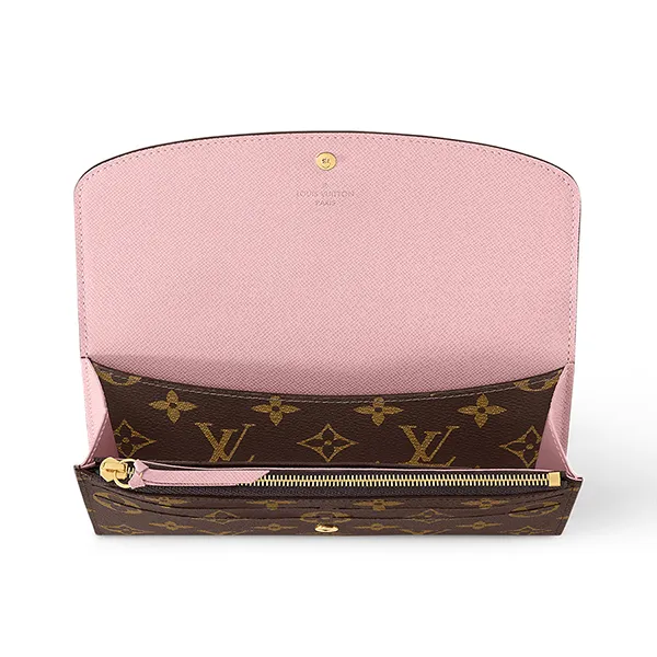 Ví Nữ Louis Vuitton LV Emilie Monogram Wallet Rose Ballerine M61289 Màu Nâu - Túi xách - Vua Hàng Hiệu
