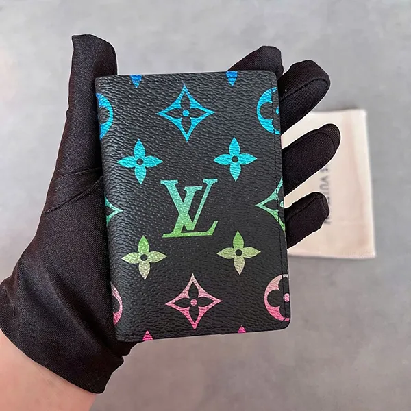 Ví Nữ Louis Vuitton LV M14134 Pocket Organizer Monogram Màu Đen Họa Tiết