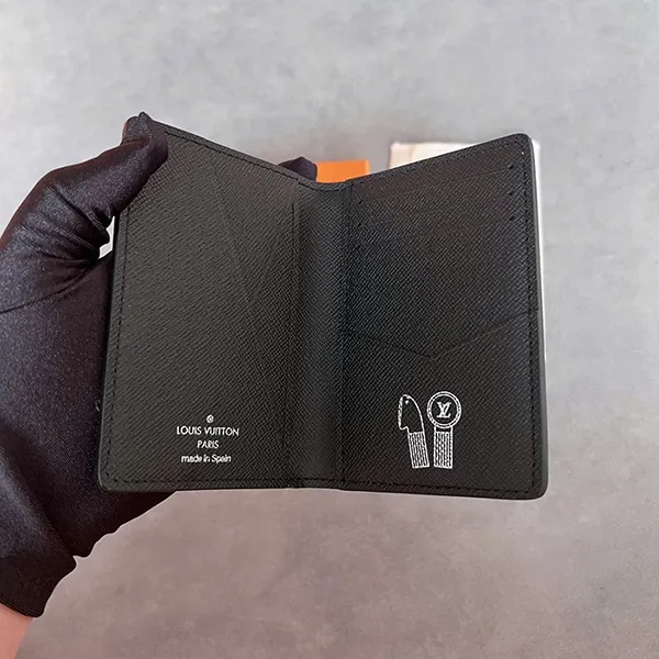 Ví Nữ Louis Vuitton LV M14134 Pocket Organizer Monogram Màu Đen Họa Tiết