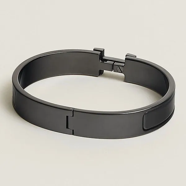 Vòng Đeo Tay Hermès Clic HH So Black Bracelet H703203FK01T5 Màu Đen