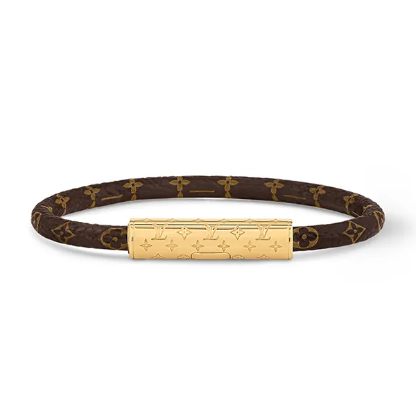 Vòng Đeo Tay Louis Vuitton LV Confidential Bracelet M8274E Màu Nâu Size 17