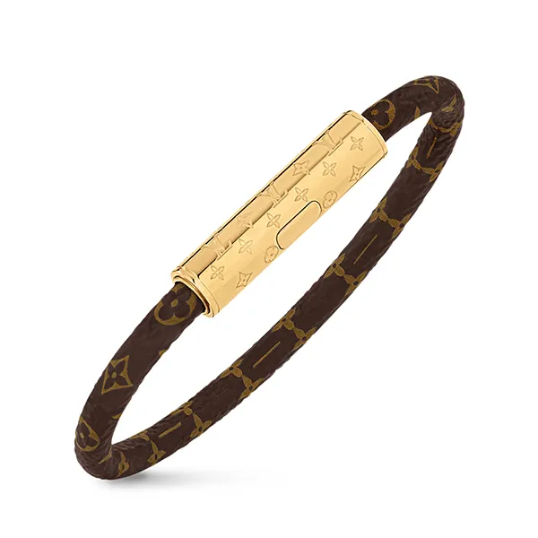 Vòng Đeo Tay Louis Vuitton LV Confidential Bracelet M8274E Màu Nâu Size 17
