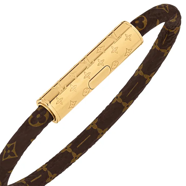 Vòng Đeo Tay Louis Vuitton LV Confidential Bracelet M8274E Màu Nâu Size 17