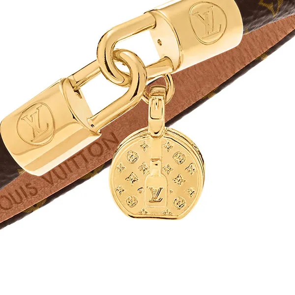 Vòng Đeo Tay Nữ Louis Vuitton LV Tribute Charm M6442E Màu Nâu Size 19 - Trang sức - Vua Hàng Hiệu