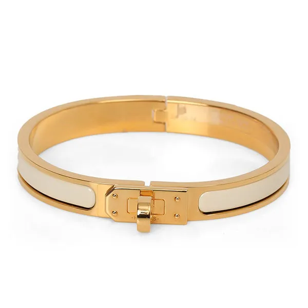Vòng Đeo Tay Nữ Hermès Mini Click Kelly Bracelet Màu Vàng Gold