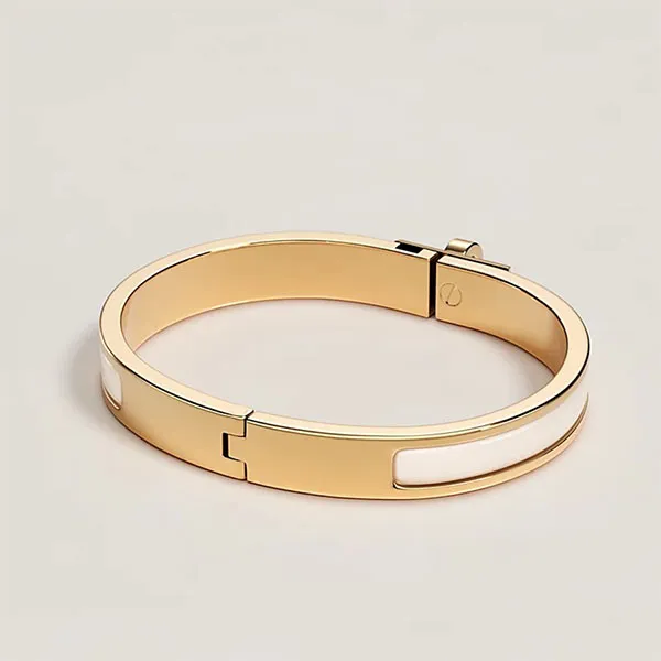 Vòng Đeo Tay Nữ Hermès Mini Click Kelly Bracelet Màu Vàng Gold