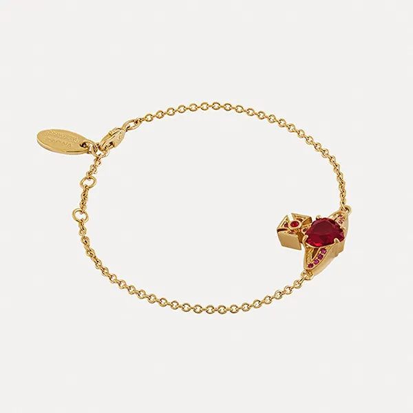 Vòng Đeo Tay Nữ Viviene Westwood Ariella Bracelet Màu Vàng Đỏ - Trang sức - Vua Hàng Hiệu