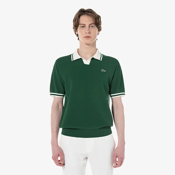 Áo Polo Nam Lacoste Block Collar Sweater Polo Shirt PH743E 132 Màu Xanh Lá Size 2 - Thời trang - Vua Hàng Hiệu
