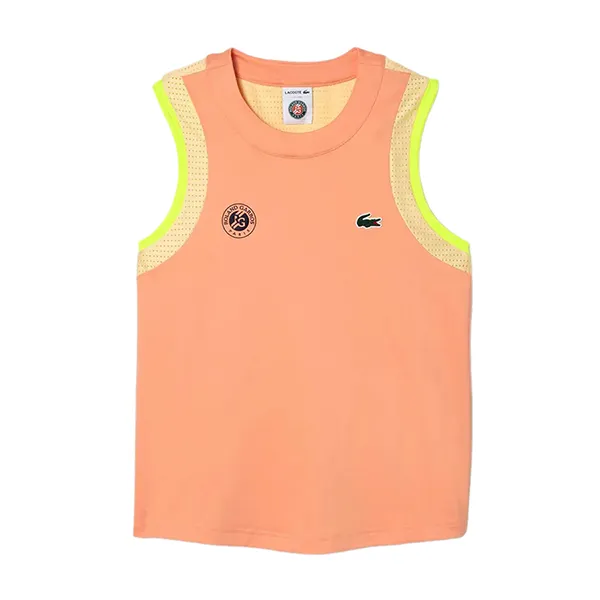 Áo Ba Lỗ Nữ Lacoste Women's Sport Roland Garros TF6263 53G 8GR Màu Cam Nhạt Size 38