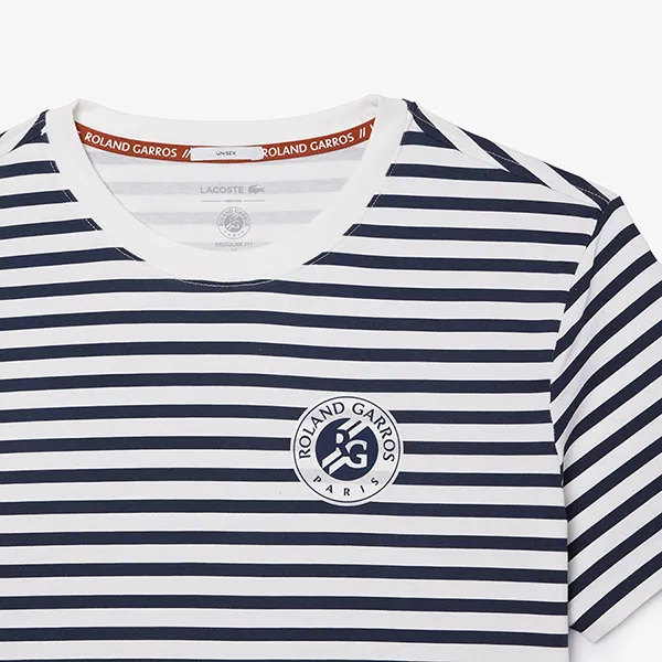 Áo Phông Lacoste Roland Garros Pattern Short Sleeve T-Shirt TH7850 54G 522 Màu Trắng/Navy Size 4