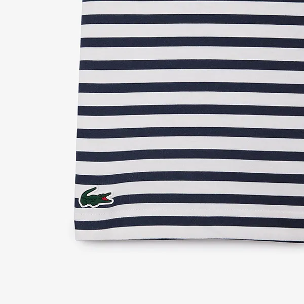 Áo Phông Lacoste Roland Garros Pattern Short Sleeve T-Shirt TH7850 54G 522 Màu Trắng/Navy Size 4