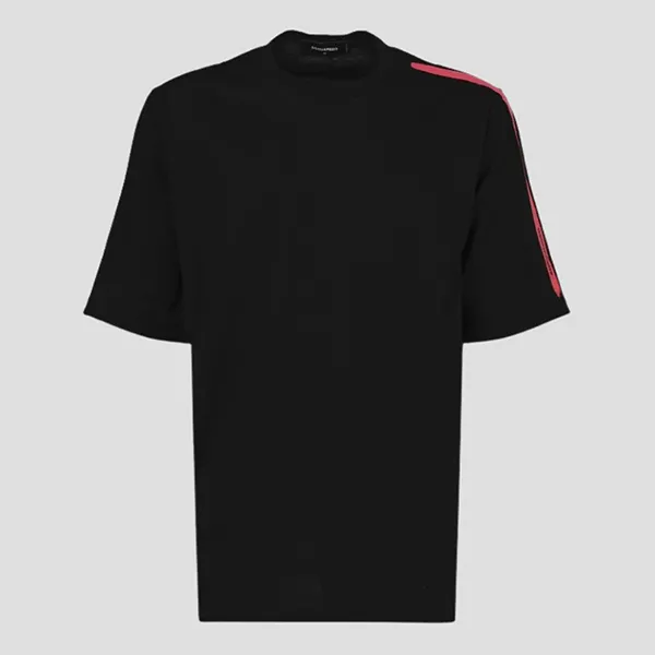 Áo Phông Nam Dsquared2 Black With Bands And Logo S74GD1103 S22427 900 Tshirt Màu Đen Size XS - Thời trang - Vua Hàng Hiệu