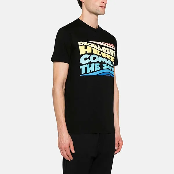 Áo Phông Nam Dsquared2 S71GD1395 S23009 900 Tshrit Màu Đen Size S - Thời trang - Vua Hàng Hiệu